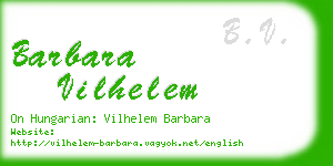 barbara vilhelem business card